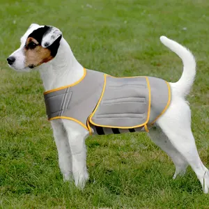 Dog Anxiety Vest, Calming Wrap Coat for Stress Relief - Thunder & Fireworks Soothing Jacket, Comfort Compression Swaddle for Medium/Large Dogs, Heather Gray