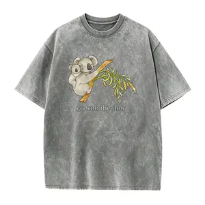 Koala Graphic T-Shirt, Go With The Slow Chill Aesthetic Outfits