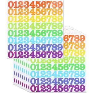 1 Inch Number Stickers for Inventory Classification and Organizing, Self Adhesive Waterproof Multicolor Label Stickers