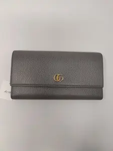 Pre-owned GUCCI Leather Small Leather Goods GG Marmont Long Wallet