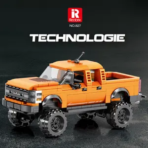 Reobrix 827 Raptor Pickup Truck Building Block Ornament Model - Children's Assembly Educational Toy