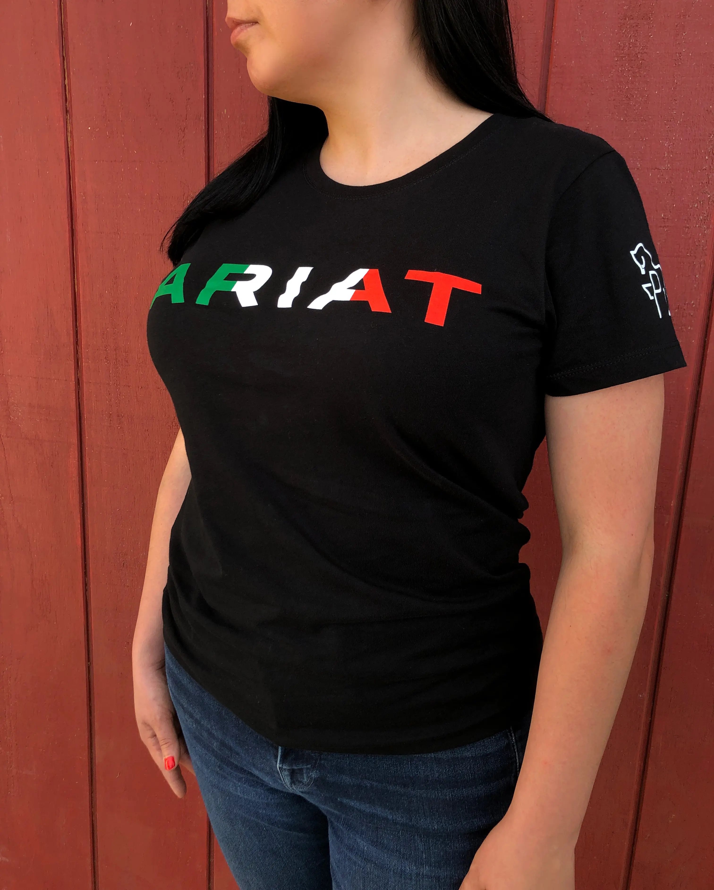ARIAT / POTRERITO - Women Black Mexico T- Shirt