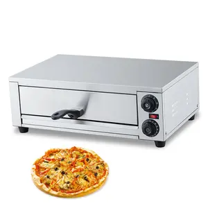 GARVEE 16 Inch Electric Pizza Oven for Indoor Use - Stainless Steel Countertop Baking Machine with Grilling Rack, Crumb Tray, Handle, and Feet Pads for Home and Restaurant Use