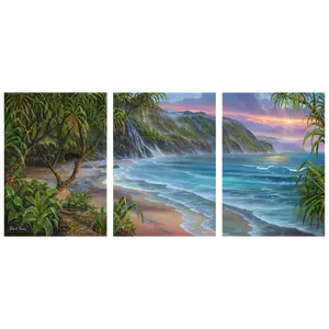 Hanakapiai Na Pali Coast Triptych -By Robert Thomas