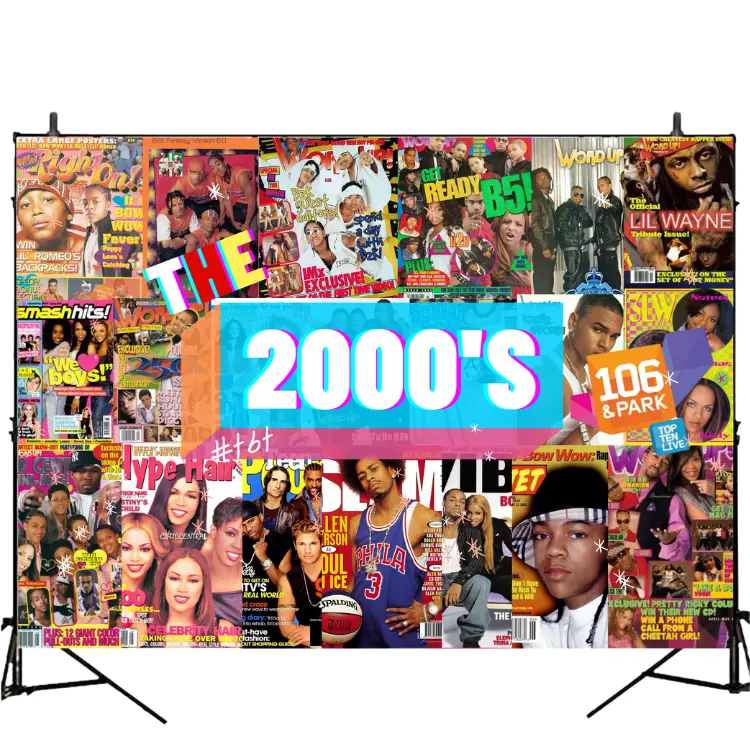 2000s Party Backdrop Banner Y2K Theme Nostalgic Decor for Early 2000s Celebration Perfect for Party Setup