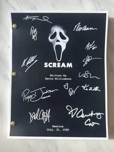 Scream Signed Autographed Script Full Screenplay Full Script Reprint Horror Movie Wes Craven Drew Barrymore