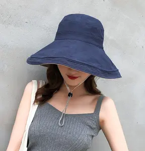 Summer Japanese-style double-sided fisherman hat sunshade hat sun protection hat women's high-end sun hats