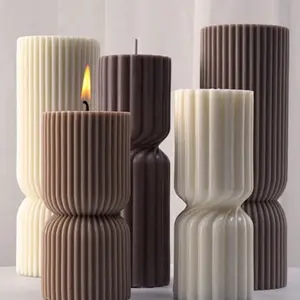 1 vertical stripe pillar candles for home decor 1 vertical stripe pillar candles for home decor