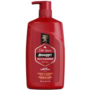 2 Pack Old Spice Swagger Body Wash for Men, Scent of Cedarwood, 30 Fluid Ounce. Body Care Cleansing