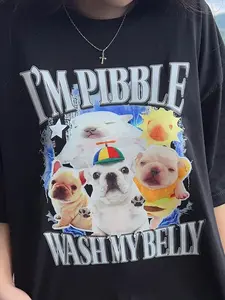 I'm PIBBLE Wash my belly Bootleg Tee Shirt - Unisex Heavy  Tee - Iconic Moment Merch