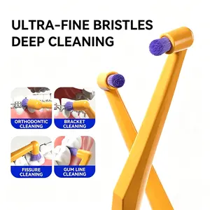 ICESEE End Tuft Toothbrush - Soft Fine Bristles | Braces-Specific Design, Precise Cleaning for Hard-to-Reach Spots, Teeth & Gums Care