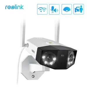 Reolink Duo 2 WiFi 4K Dual-Lens Wireless Camera with 180° Ultra-Wide Angle, Person/Vehicle/Pet Detection, Two-Way Audio 8MP Secuirty Camera Security