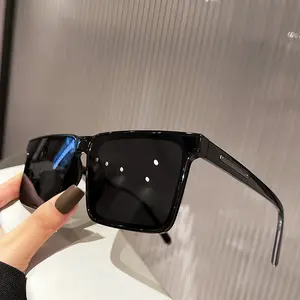 Terminator Series Polarized Sunglasses Acetate Square Flat Design UV400 Protection Black Shades for Men Women Retro Flat Top Shield Sun Glasses outdoorfun