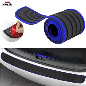 Universal 35" Black & Blue Car Rear Bumper Guard, Anti-Scratch Trunk Door Entry Protector & Non-Slip Bumper Protection Strip for Cars SUVs Trucks, Exterior Auto Accessories