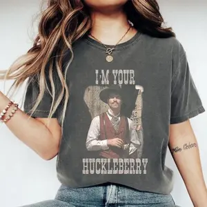 [Sale up to 35%] Tombstone Doc Holliday Cowboys Shirt, Val Kilmer Vintage Old Western Tee, Val Kilmer Western T-Shirt, Im Your Huckleberry Tee
