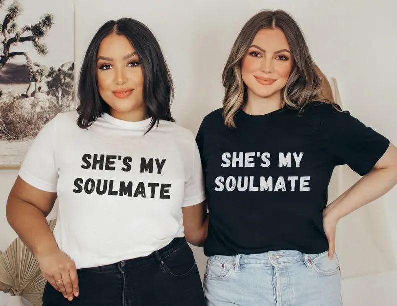 Matching Couples Shirts, Funny His and Hers T-shirts, Soulmate Shirt, Couples Gift, Mismatched Tee, Funny Shirt Saying, His and hers shirt, Matching couples tee, Funny couples shirt