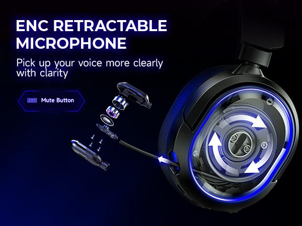 Picun G2 Over Ear Wireless Gaming Headset with Mic - Gaming Accessories, Bluetooth 5.4 Headphones, 7.1 Virtual Immersive Sound, 2.4GHz/Wired Connectivity, 5ms Lagfree Play, ENC Noise-Canceling Retractable Mic, RGB Lighting, PC Accessories for PC, PS5, PS4 Picun G2 Over Ear Wireless Gaming Headset with Mic - Gaming Accessories, Bluetooth 5.4 Headphones, 7.1 Virtual Immersive Sound, 2.4GHz/Wired Connectivity, 5ms Lagfree Play, ENC Noise-Canceling Retractable Mic, RGB Lighting, PC Accessories for PC, PS5, PS4