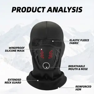 2026 Protection Windproof, Dust-Proof and Breathable Winter Warm Mask Balaclava Ski Face Mask Mototrcyle and Cycling Thermal Face Mask for Men and Women Black ski  masks mask  men Fleece Face Cover