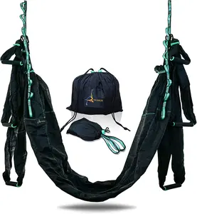 Premium Aerial Hammock anti Gravity Yoga Swing Kit - Acrobat Flying Sling Set for Indoor and Outdoor Inversion Therapy YOGA SWING PRO