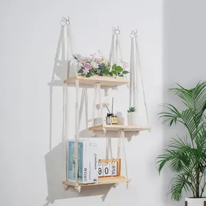 Large Boho Wall Shelf for Home Decor in Living Room, Bedroom, or Bathroom