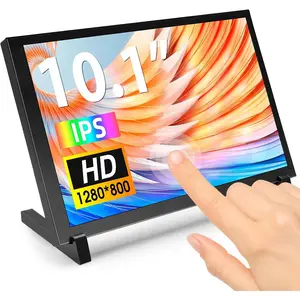 10.1 Inch Touchscreen , 1280x800 IPS LCD  Display with Stand, Portable Capacitive  Screen for Raspberry Pi 3/3B+/4B/5, Jetson Nano, Banana Pi, PC, Windows, Beaglebone