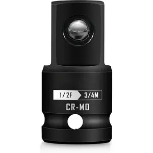 1/2" F to 3/4" M  Socket Adapter, Cr-Mo Steel,Socket Adapter Set for  Driver Conversions
