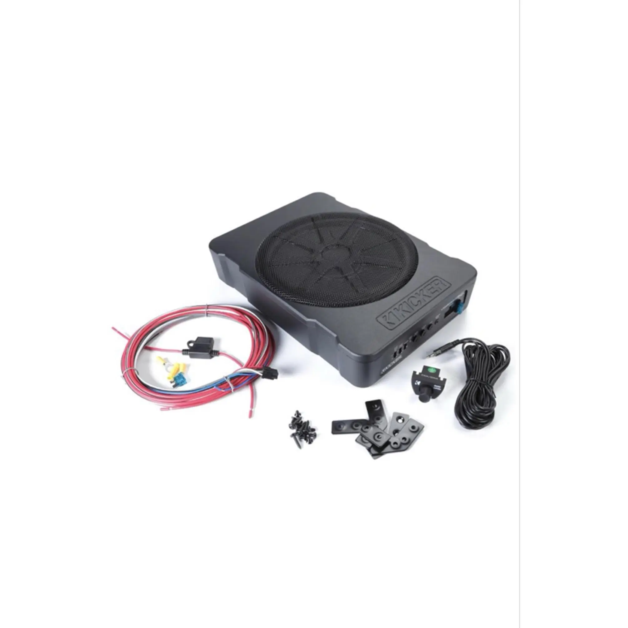 Kicker Hideaway 10" Subwoofer with Installation Kit and Wiring Harness for Easy Setup