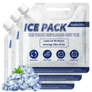 3-Pack 72HR Cold Packs Reusable Long-Lasting Ice Retention for Coolers Lunch Bags Beach Camping Fishing Non-Toxic Freezable Flexible White-3PC Cooling Pads