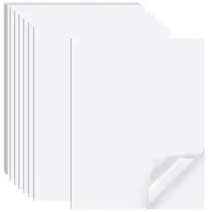 Printable Sticker Paper for Inkjet Printer, 40 Sheets 8.5"x11'' Matte Sticker Printer Paper Full Sheet Labels for Laser/Inkjet Printers, Letter Size