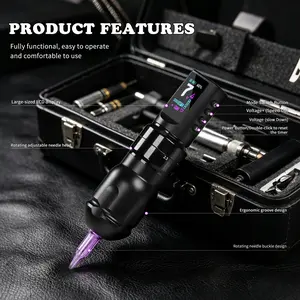 16-Color Vivid Pro Tattoo Ink kit (15 ml per color) — Creates crisp, sharp tattoo outlines and smooth gradients; ideal for eyeliner, Eyeliner pencil, and makeup; features a smooth texturer LiplinerMakeup Smooth Beginner-Friendly Wireless