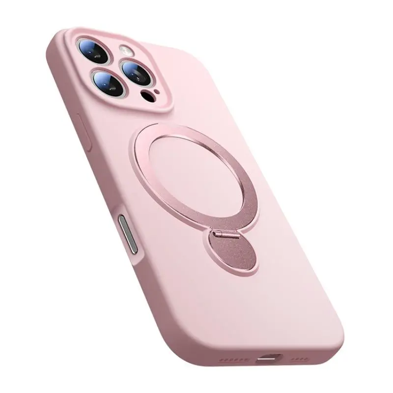 Solid Color Phone Case with Ring, Magnetic Attraction Cellphone Protective Cover, Phone Accessory Compatible with iPhone 15 14 13, Smartphone Casing