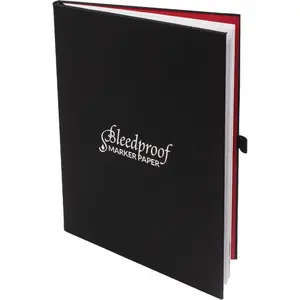 A4 Bleedproof Marker Paper Sketchbook for Drawing – 60 Sheets/120 Pages Alcohol Marker Paper Pad with 157 GSM Thick Pages – Durable Sketchbook Hardcover – Ideal Journaling Book for Artists