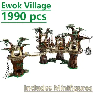 1990 Pcs Creative Ewok Village Building Blocks toys Compatible with 10236, Safe Non-Toxic Extensive Set for Imaginative Play Minifigures