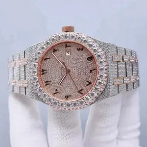 High quality iced out  wrist watch automatic waterproof bling bling