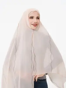 Women's Elegant Plain Headscarf, Modest Hijab, Loose-Fitting Design, All-Season Wear, Perfect for Daily Use & Stylish