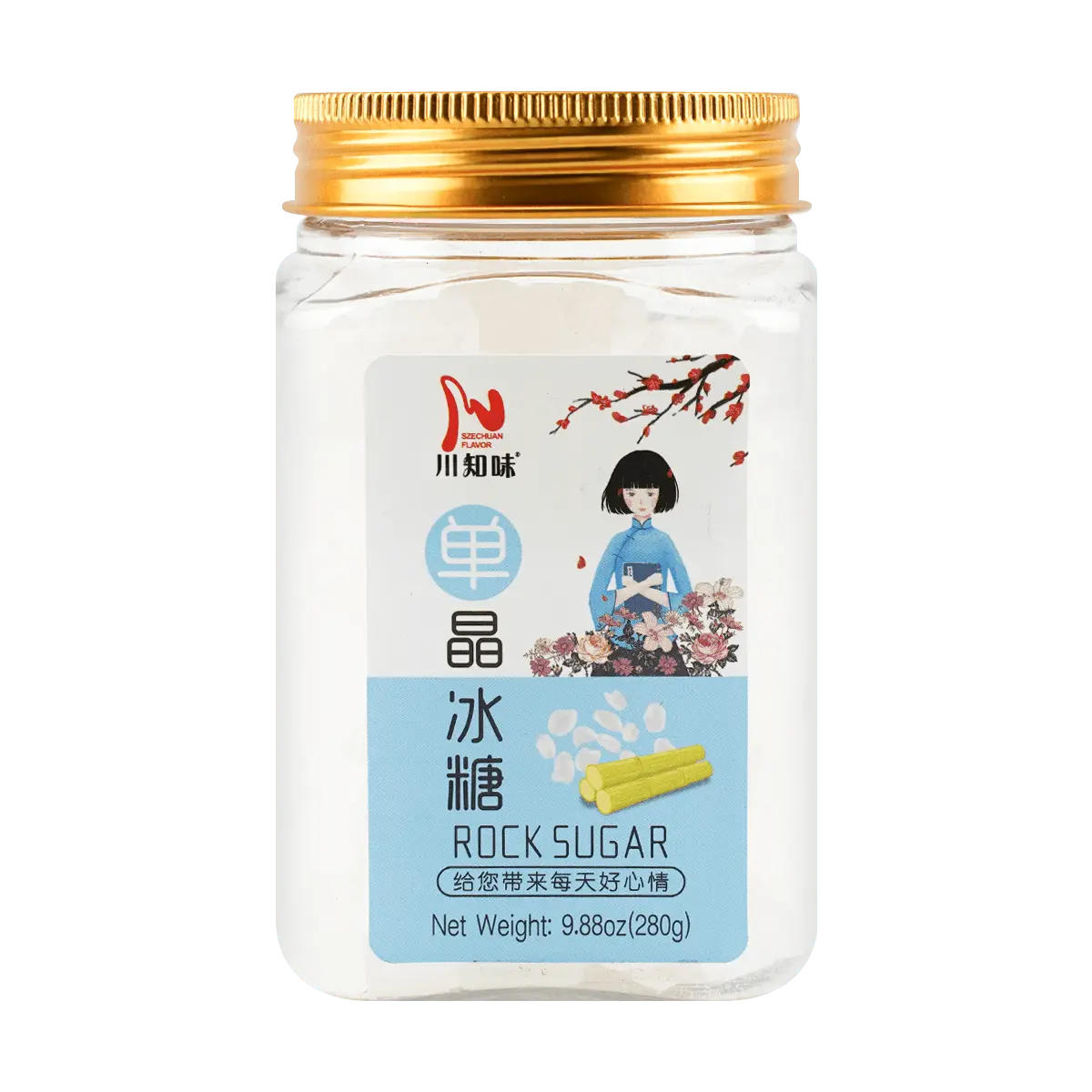 Sichuan Flavor Rock Sugar 280g - Premium White Crystal Sugar for Authentic Chinese Cooking & Baking