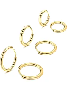 G23 Titanium Hoop Earrings 14K Gold Plated Small Hoop Earrings Mini Huggie Earrings for Women Hypoallergenic Titanium Earrings
