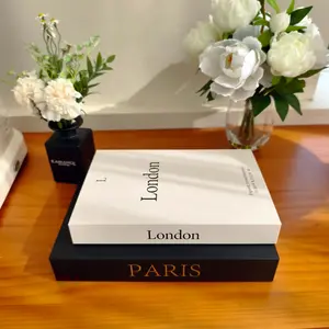 2pcs Fake Book Decorative Props, Creative English Simulation Book Ornaments, Nordic Home Decor for Living Room Bedroom Study, Collectible Room Decor, Home Decor Accessory