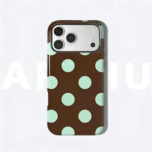 Chocolate Mint Sublimation Phone Case for iPhone 17 Air/16 Pro Max/15 Plus/14 Pro/13/12/11/X/XR/XS Max & Samsung Galaxy S25 Ultra/S24 Plus/S23 FE/S22/S21 – Creative Fresh Design Cover