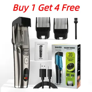 Portable Men's Vacuum Beard Shaver with  Vacuum Trimmer, Adjustable Precision Blades, Ipx6 Waterproof, Rechargeable, Ideal Gift for Him