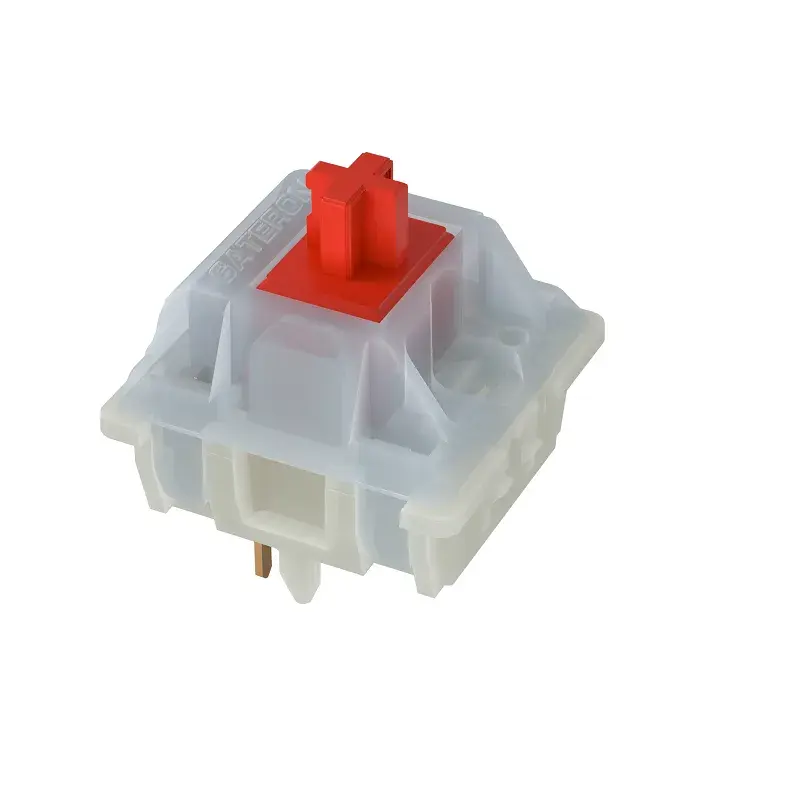 GATERON KS-3X1 Full Milky Mechanical Keyboard Switches Set for Enthusiasts & MX Keyboards - POM Stem, Milky Nylon Housing, Spring Steel Spring, Plug-in LED Support, 5-Pin, Oxidation Resistant, Smooth Typing