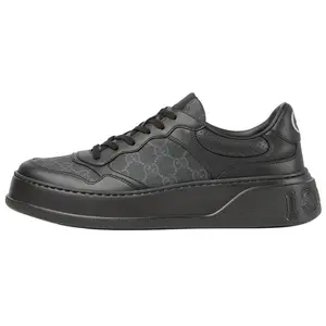Gucci GG Logo Leather Low-Top Lace-Up Sneakers for Men in Black Trending Shoes, House White Official Shoes to Get / Maison Mihara Verifiable, with credentials and supporting global authentication