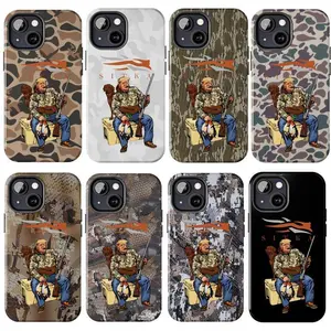 Vintage Sitka With Hunter Trump Camo Phone Case, Ol School Waterfowl Camo , Hunting Gifts, Unique Accessories, OutdoorsSuitable for iPhone 17-11 Pro Max/Plus and  Samsung Galaxy S23-25