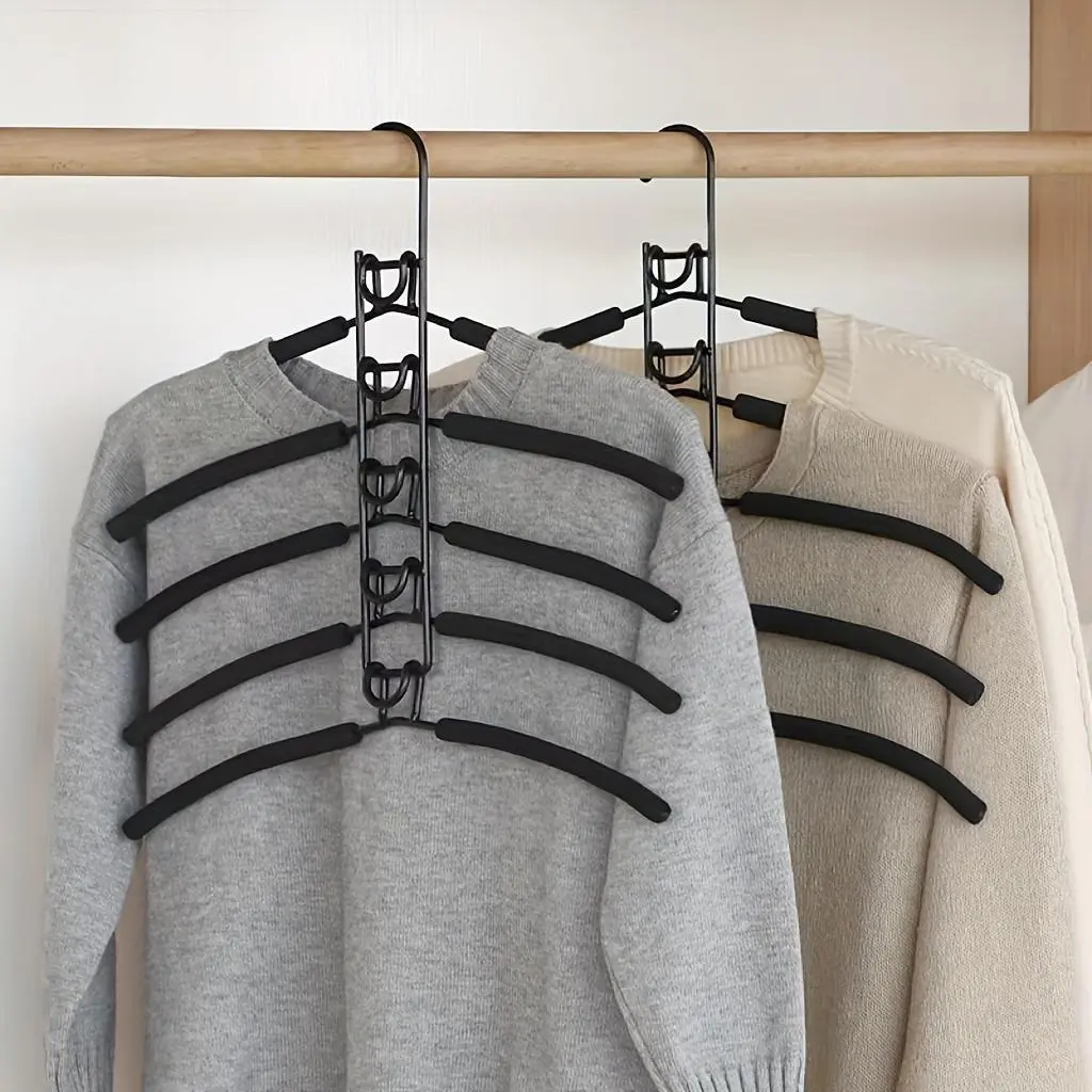 No Shoulder Protrusion Sweater Hanger, 1 CountsDurable Metal Trouser Hanger, Clothes Hanger forHome Bedroom Wardrobe Dormitory