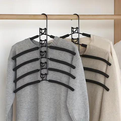 No Shoulder Protrusion Sweater Hanger, 1 CountsDurable Metal Trouser Hanger, Clothes Hanger forHome Bedroom Wardrobe Dormitory, Metal Hangers for Clothes