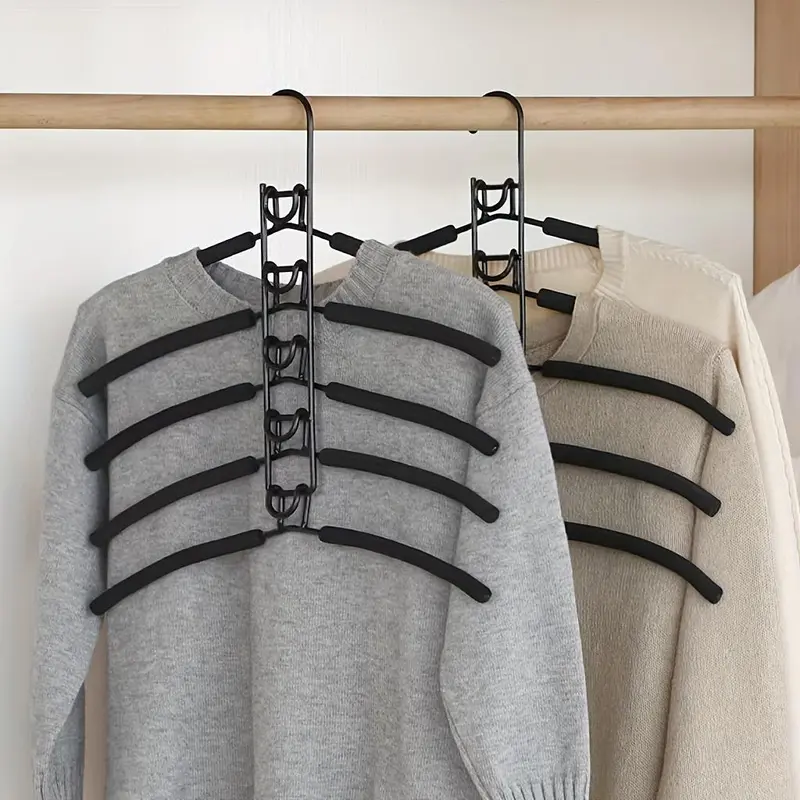 No Shoulder Protrusion Sweater Hanger, 1 CountsDurable Metal Trouser Hanger, Clothes Hanger forHome Bedroom Wardrobe Dormitory, Metal Hangers for Clothes