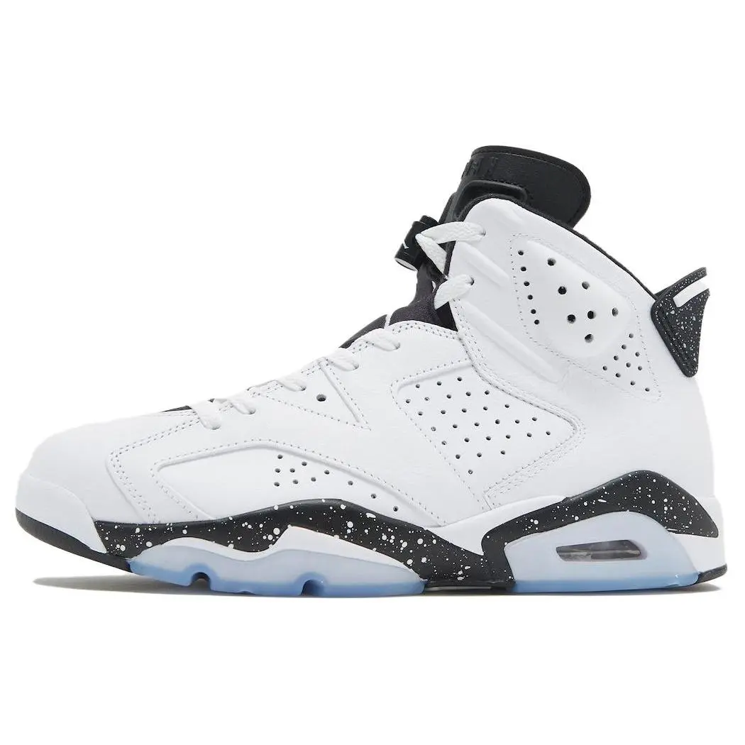 Jordan Air 6 Reverse Oreo Retro Versatile Mid Top Basketball Shoes Men's White Black CT8529-112