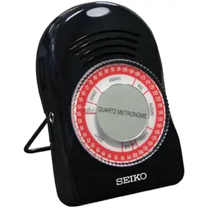 SEIKO Compact Quartz Metronome - Upgrade Model with Quartz Accuracy, Adjustable Volume, Adjustable Click Tones, Easy Operation, Visual Beat, Wide Tempo Range for Music Practice