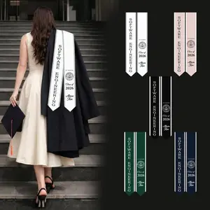 Custom Graduation Stole (not embroidered) Any Major Personalized College Sash Trendy Cute Aesthetic Grad Gift Name Teen Style Chic Vibe Graduation Stole