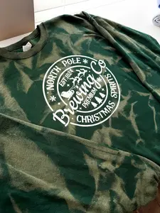 North Pole Brewing Co. Christmas Spirit Green Reverse Dye Sweatshirt